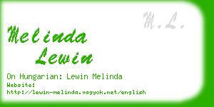 melinda lewin business card